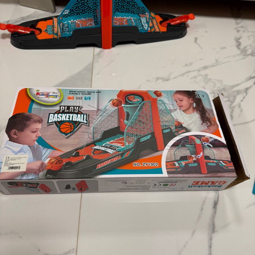 Basketball board game used with box
