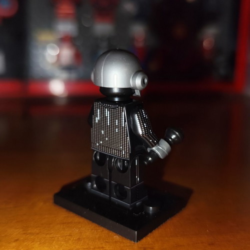 Thomas Bangalter Daft Punk minifigure like new with stand and microphone