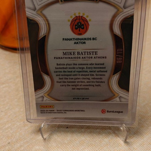 Mike Batiste 2025-26 Panini Select EuroLeague Gold Prizm SSP card