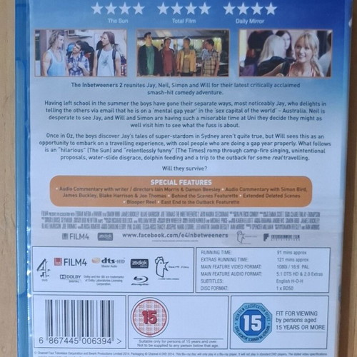 The Inbetweeners 2 Blu-Ray like new, comedy, subtitles