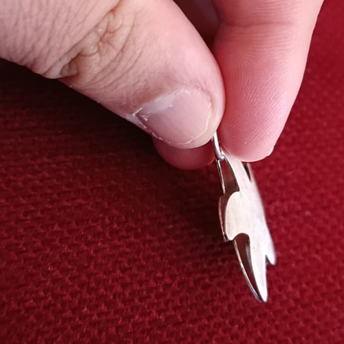 Handmade 925 silver double-sided starfish pendant