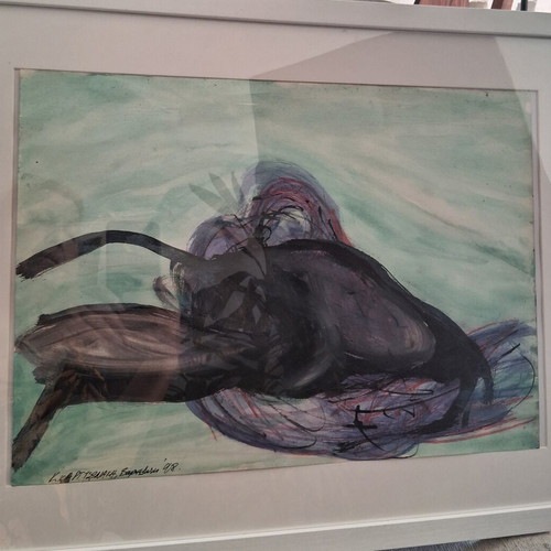 Painting "Γυμνα" framed 40×50cm, like new, signed