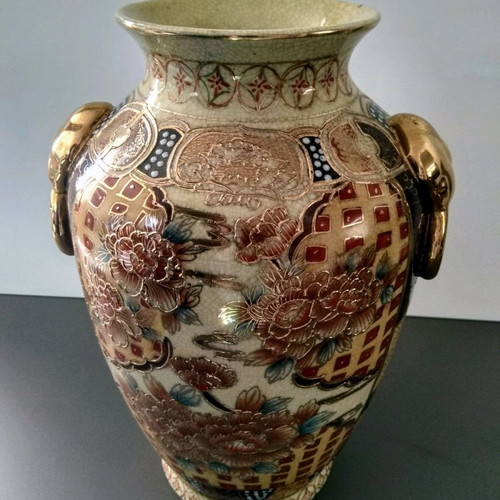 Satsuma vase used, height 32 cm