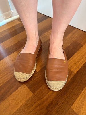cameryn tumbled leather espadrilles -lauren ralph