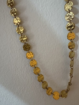 Stainless steel necklace, gold tone