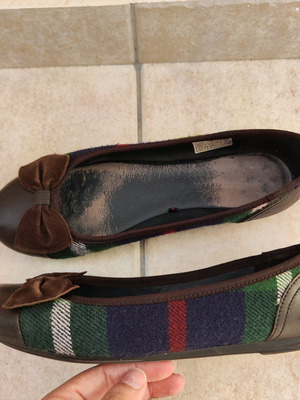 Tommy Hilfiger Camilla ballerinas like new, tartan and leather, size 39