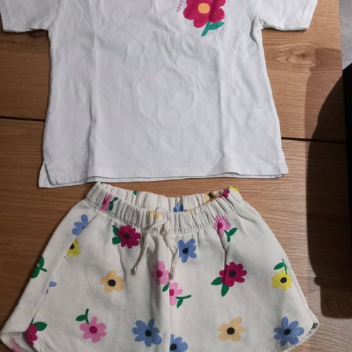 Zara summer set used for 6 years old, white multicolor