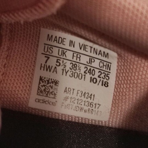 Adidas women's running sneakers used, size 38.5, dust pink