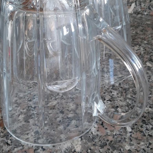 Glass pitchers used, set of 2 for water, wine, beer