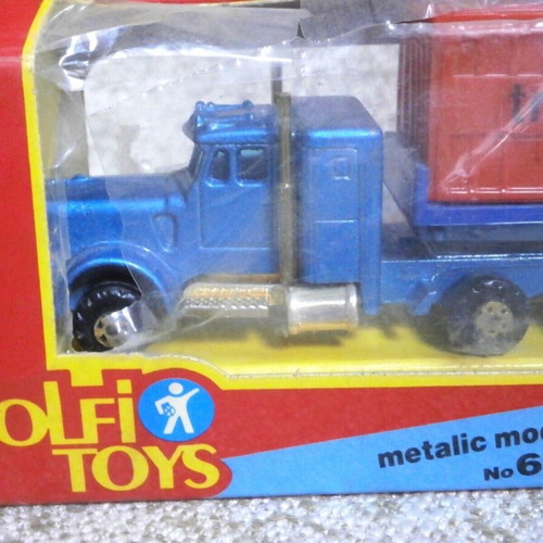 King of the Road Polfi Toys blue vintage metal truck new with box Greek