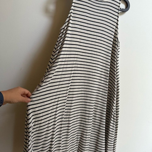 Zara striped midi dress with pockets used cotton collection