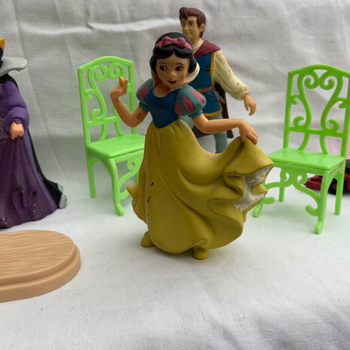Miniature toys used, old and new figures set