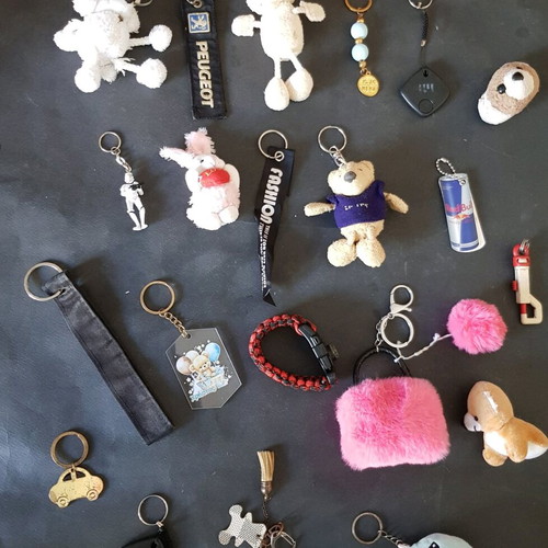 Keychains used, pack of 20, assorted