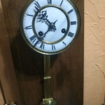 Wall clock wind-up new with plexiglass dial