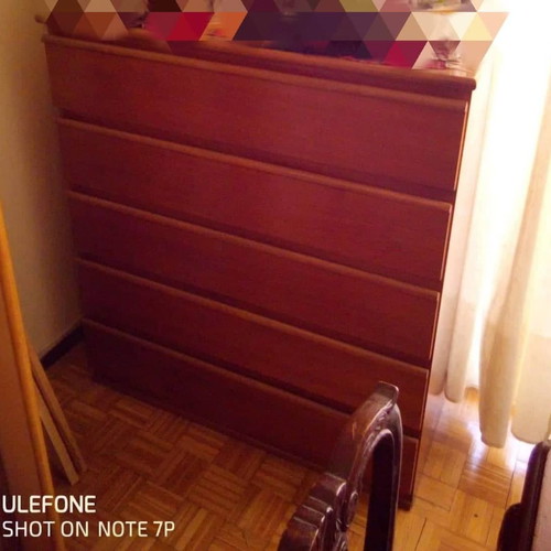 Chest of drawers with 5 drawers used, wooden