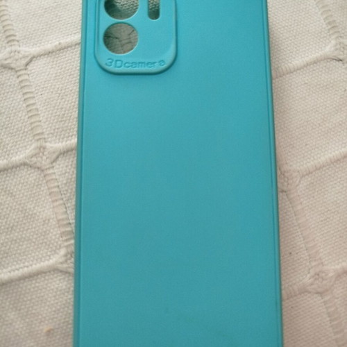 Redmi A2 phone case used, turquoise