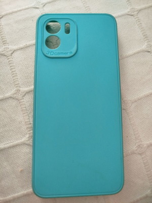 Redmi A2 phone case used, turquoise