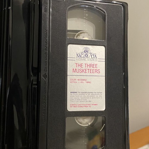 The Three Musketeers VHS tape