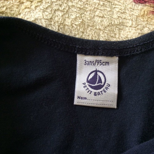 Petit Bateau Gymnastics Bodysuit like new, blue with gold, for ages 3-5