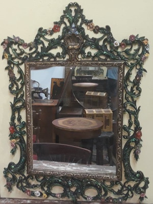 Επιτοίχιος Καθρέφτης Ζωγραφισμένος στο Χέρι 90x68 cm