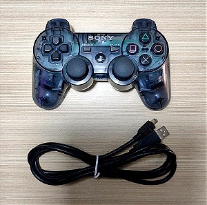 Γνήσιο καθαρισμένο χειριστήριο Sony PS3 Dualshock 3 Slate (Clear) Grey Controller