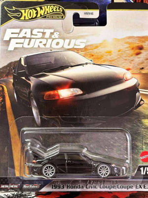 Hot Wheels Premium 1993 Honda Civic Coupe EX EJ1 Fast and Furious