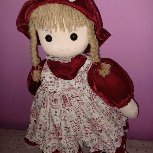 Cloth doll used with polystyrene head 60 cm