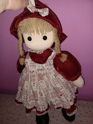Cloth doll used with polystyrene head 60 cm