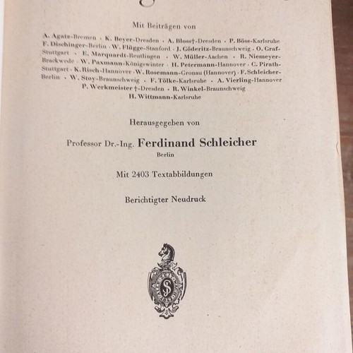 German technical books used, set of 5 volumes