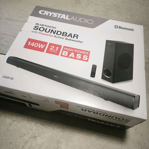 Soundbar Crystal Audio CASB140 like new with powerful subwoofer