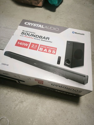 Soundbar Crystal Audio CASB140 like new with powerful subwoofer