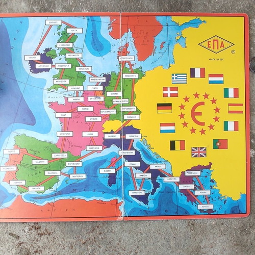 Board game "Traveling in the European Union" by ΕΠΑ used, complete