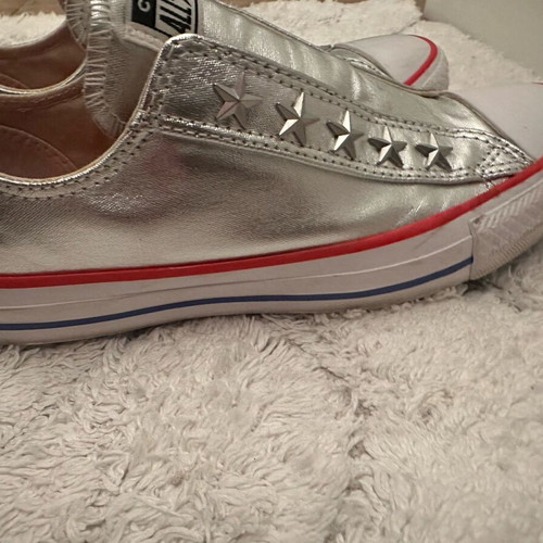 All Star Converse women's shoes silver used, size 37