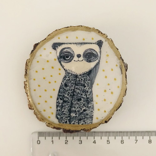 Handmade magnets with mixed technique