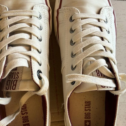 Big Star white leather sneakers like new, size 40