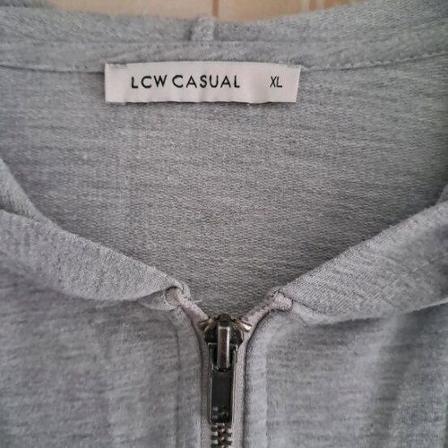 Fleece zip-up jacket used, gray, sizes L and XL