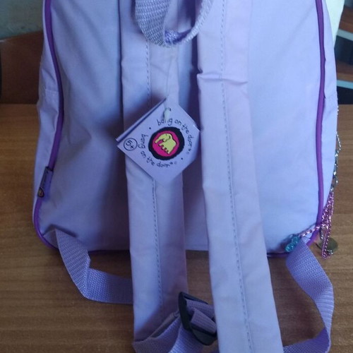 Girls' bag new, backpack, purple with child design