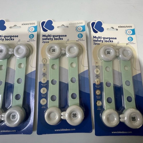 Baby cabinet safety locks set 3 pcs mint color new