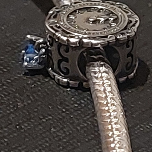 Charm watch A.L.E. new with blue zircon heart