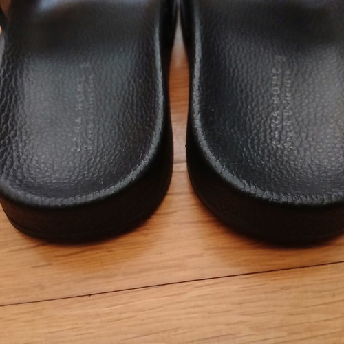 Zara women's slides used, black, size 39, transparent strap