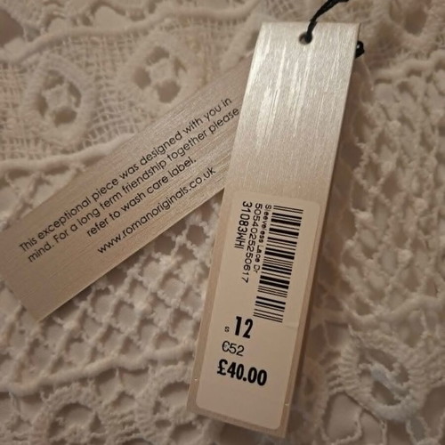 Roman white dress size M new with tags
