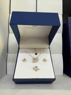 Swarovski σετ κοσμημάτων Swan καινούργιο, με luxury μπλε κουτί