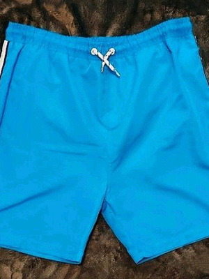 Men's swim shorts, sizes S/M, blue and white