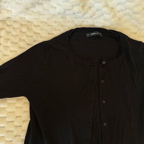Zara black knit cardigan like new, size S