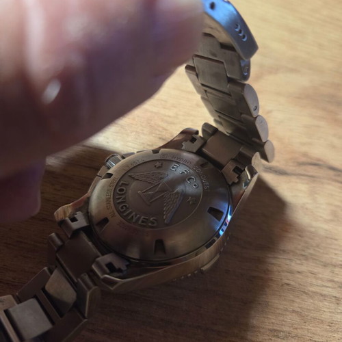 Longines HydroConquest wrist chronograph watch, grey