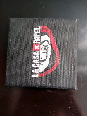 La casa de papel canvas like new, small handmade 10x10 cm frame