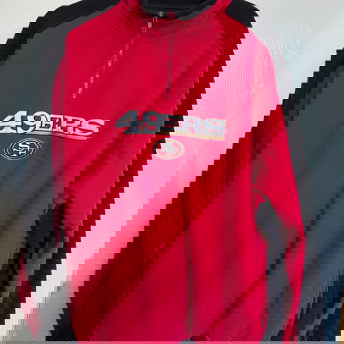 NFL San Francisco 49ers Reebok Vintage 1/4 Zip Fleece Sweater XL