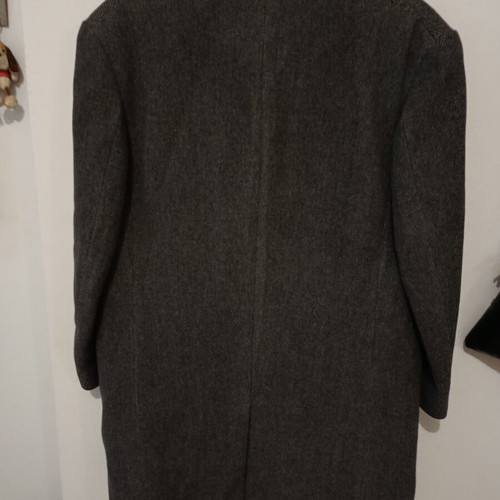 Men's wool coat gray like new, size XL