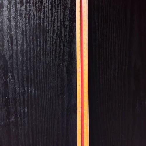Wooden triangular vintage ruler used, design from 1960