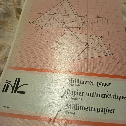 Millimeter paper pad used, 50 sheets